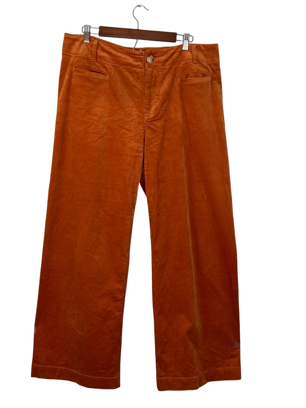 Maeve by Anthropologie The Colette Wide‑Leg Corduroy Pants Rust W 16